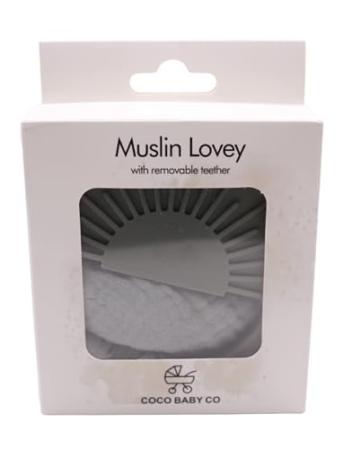 Lovey Security Blanket for Baby - Muslin, Teether & Soother, Unisex & Travel Size