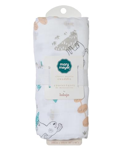 Soft 100% Cotton Muslin Baby Swaddle Blanket for Girls & Boys | 40in x 40in