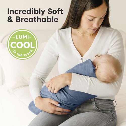 Organic Muslin Swaddle Blankets 4-Pack for Baby Boys, Girls - Newborn Baby Essentials