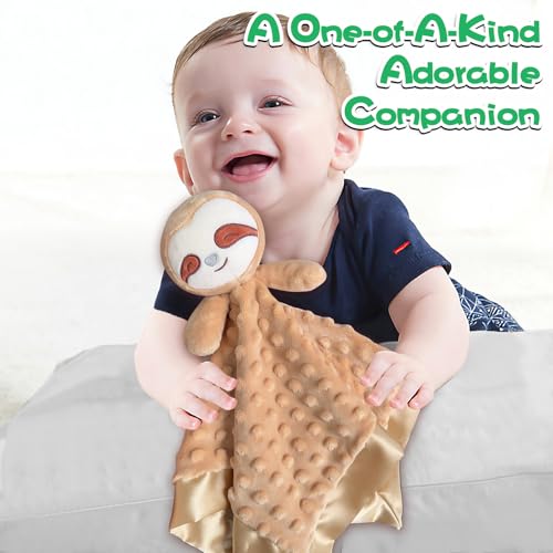 Soft Sloth Baby Security Blanket for Infant and Toddler