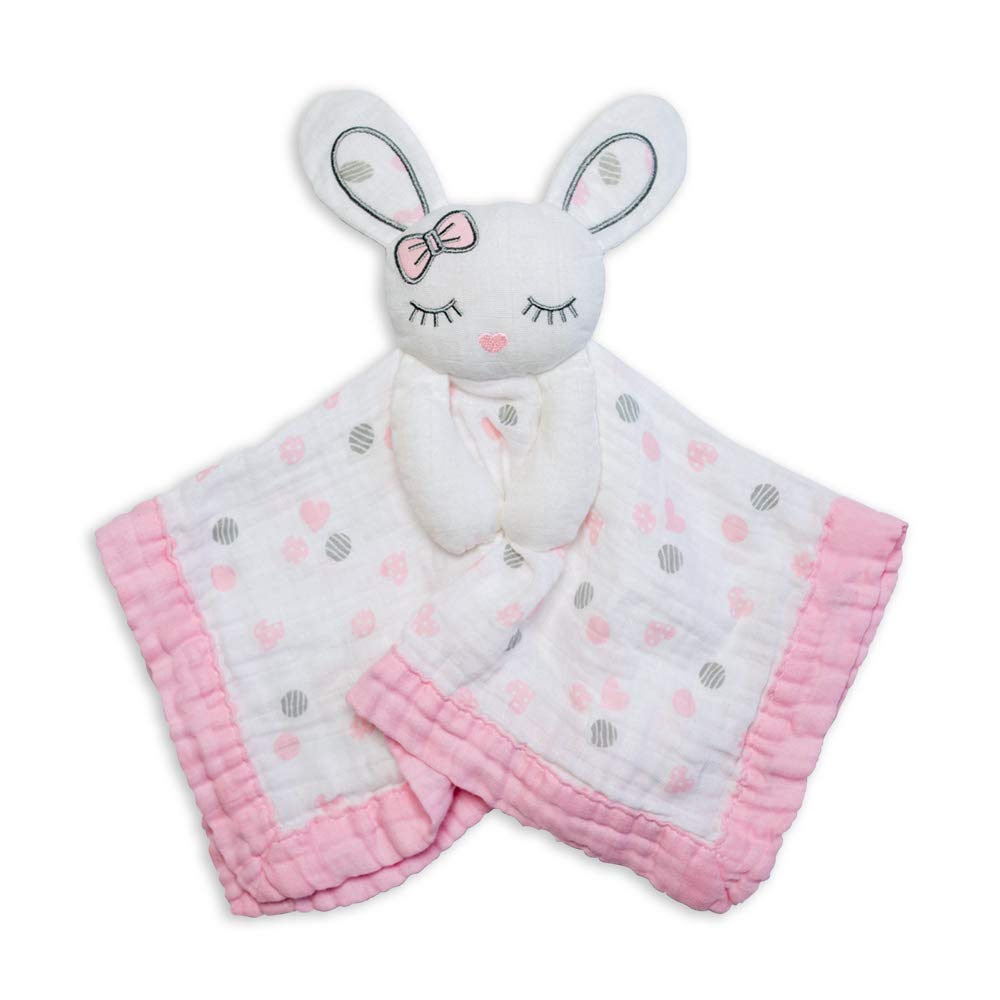 Pink Bunny Muslin Lovie Toy