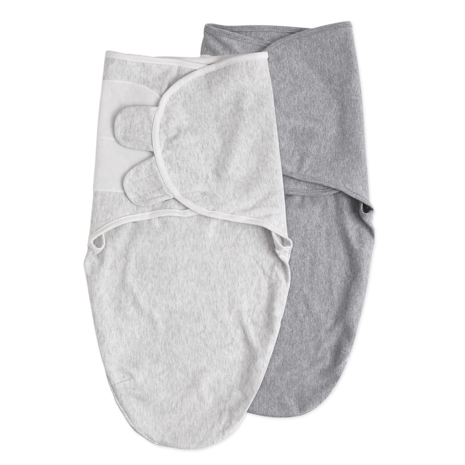 Soarwg Organic Baby Swaddle 0-3 Months, Gray 2 Pack Small