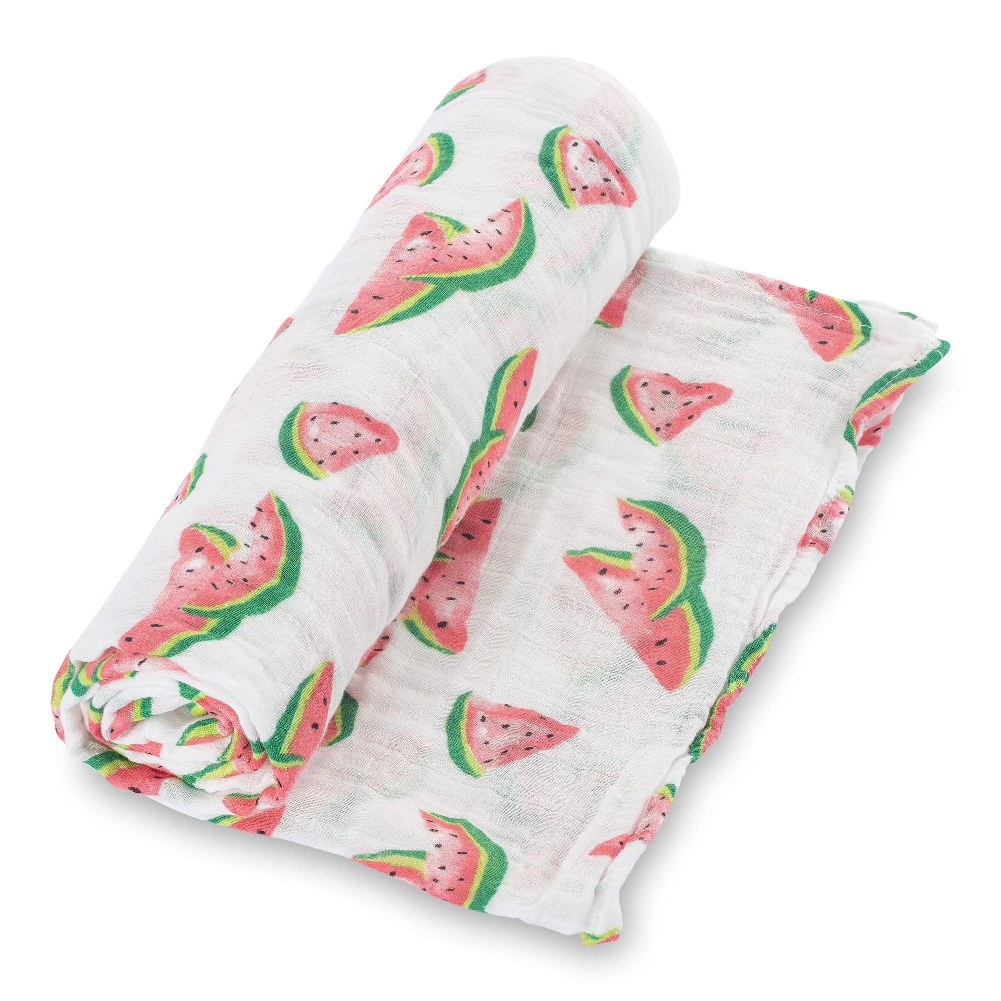 LollyBanks Watermelon Print Swaddle Blanket for Newborns