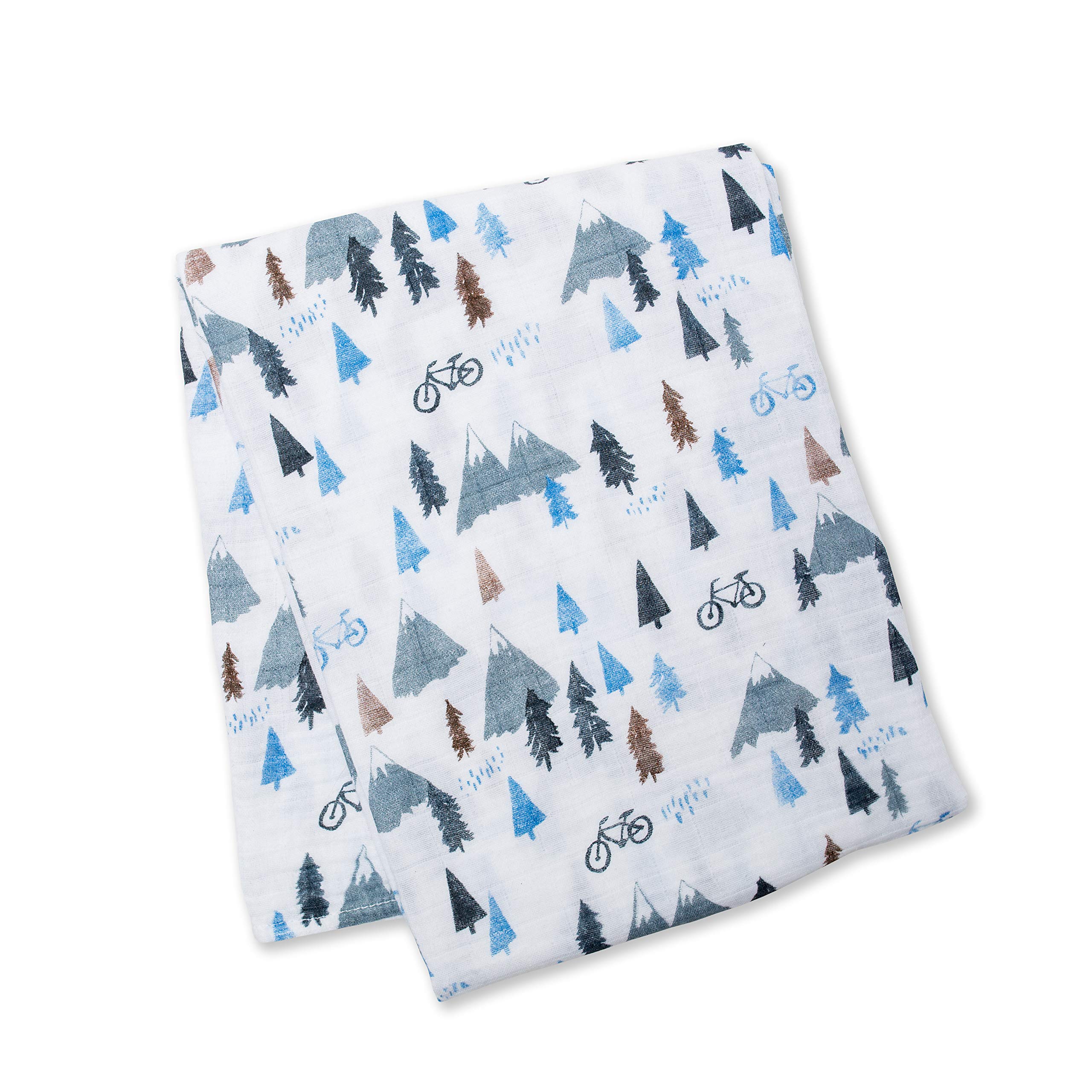 Lulujo Baby Cotton Swaddle Blanket, Mountain Top